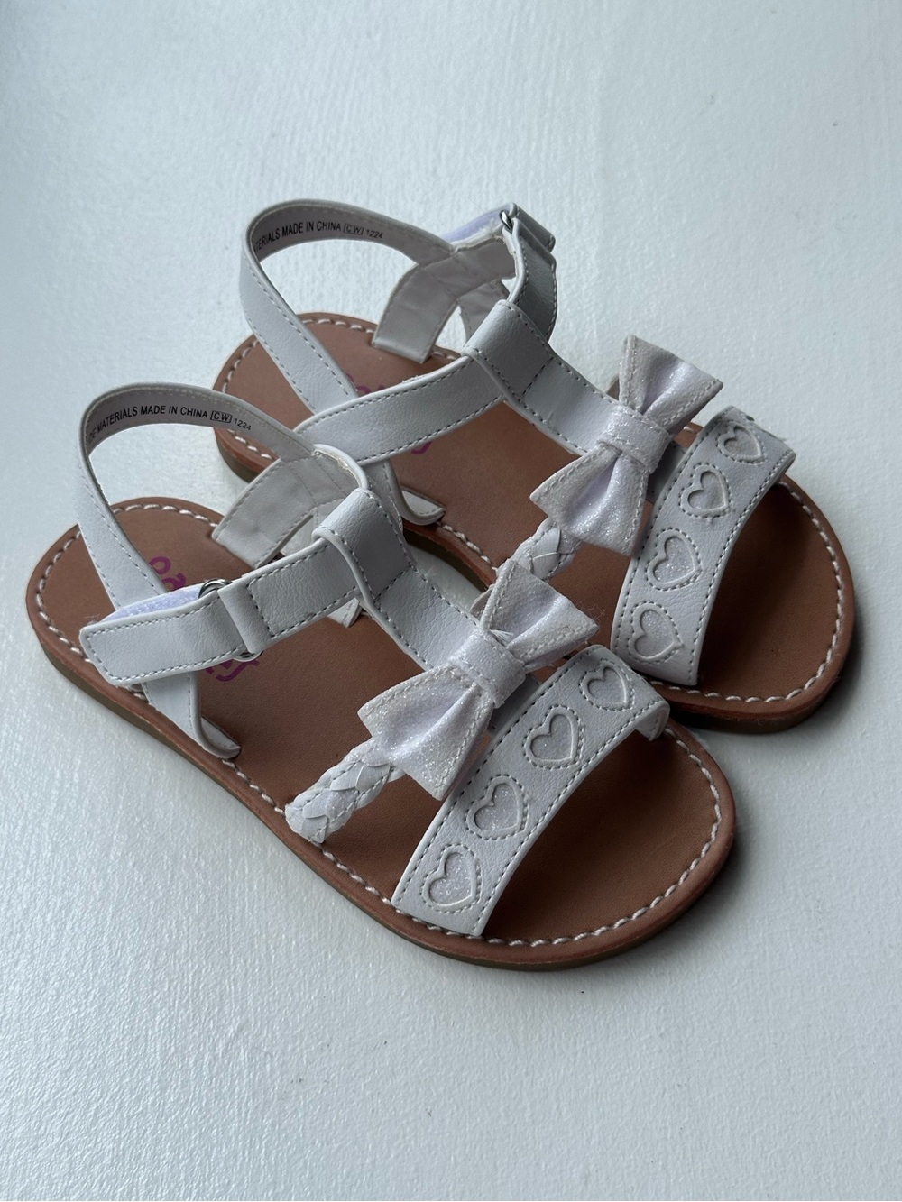 NEW Rachel Shoes Glitter Bow Sandals size 9 Toddler